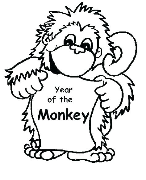 473x583 Monkey Coloring Pages For Preschoolers Monkey Coloring Pages