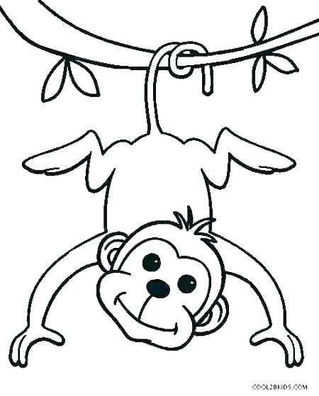450x559 Coloring Pages Of A Monkey