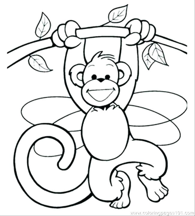 650x721 Monkey Printable Coloring Pages