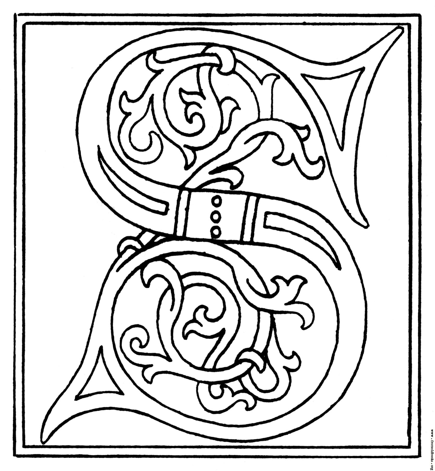 1669x1808 Decorative Alphabet Coloring Pages Images About Letter