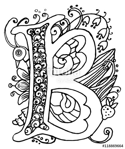 419x500 Drop Cap With Floral Ornaments Vector Illustration Of A Printing