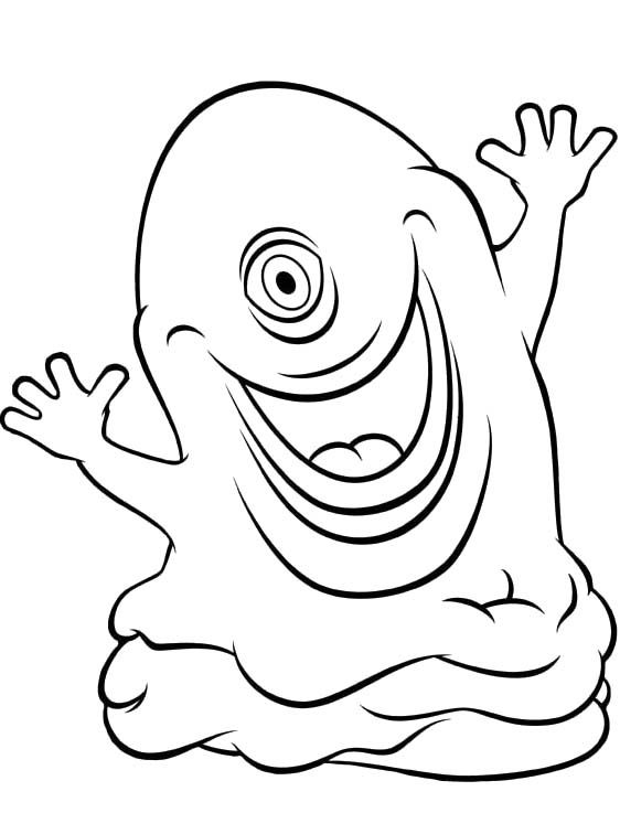 562x737 Printable Cute Bob The Monster Coloring Pages