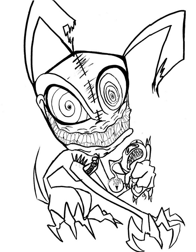 655x839 Really Scary Monster Coloring Pages Coloring Pages Kids