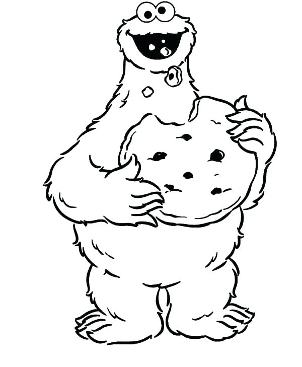 600x729 Cookie Monster Coloring Page Top Cookie Monster Coloring Pages
