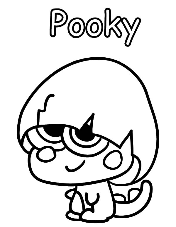 600x776 Cute Poppet Moshi Monster Coloring Pages Color Luna