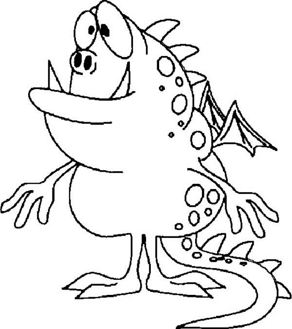 600x675 Amusing Pictures To Color Funny Sea Monster Coloring Page Kids