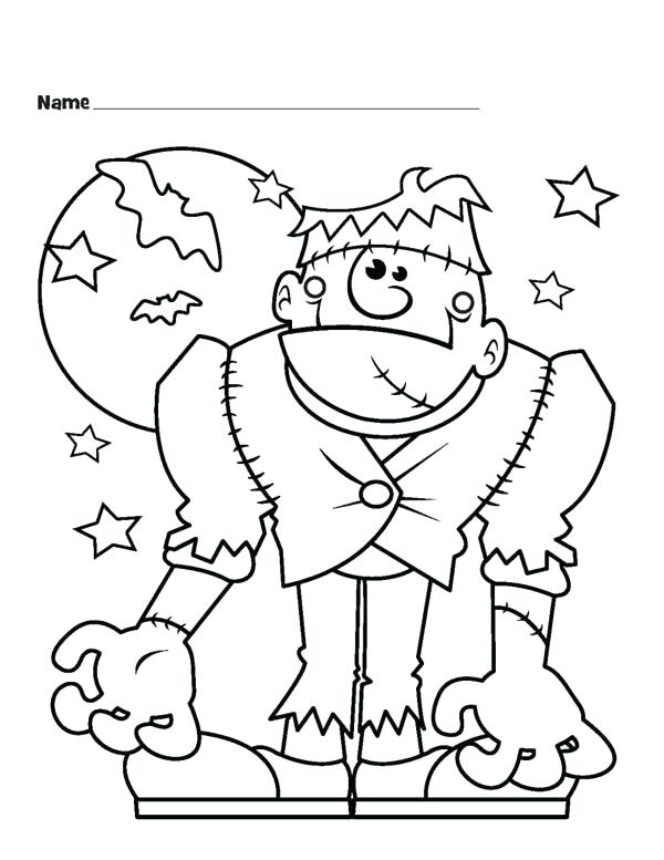 600x777 Frankenstein Coloring Pages Coloring Sheets Monster And Bats