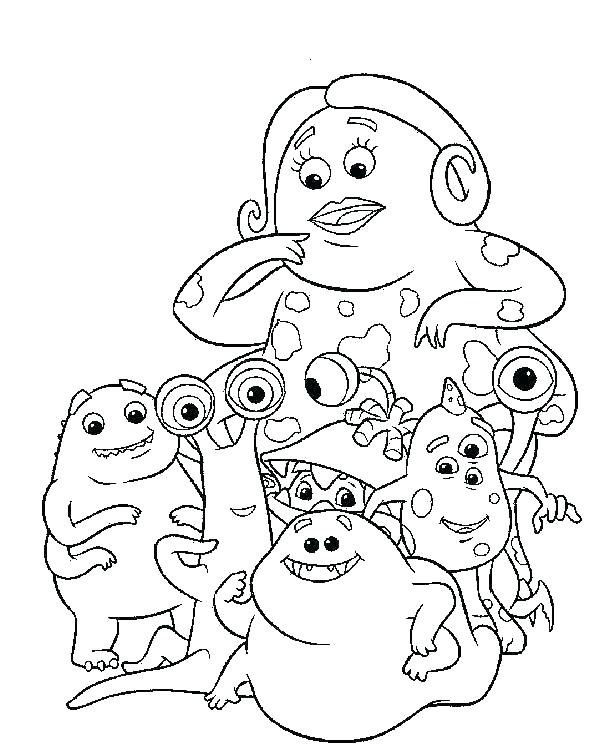 600x752 Monster Coloring Pages Free Printable Monsters Inc Coloring Page