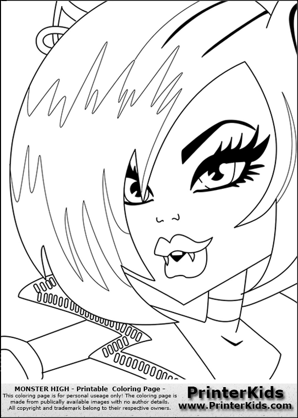 580x812 Monster High Clawdeen Coloring Pages