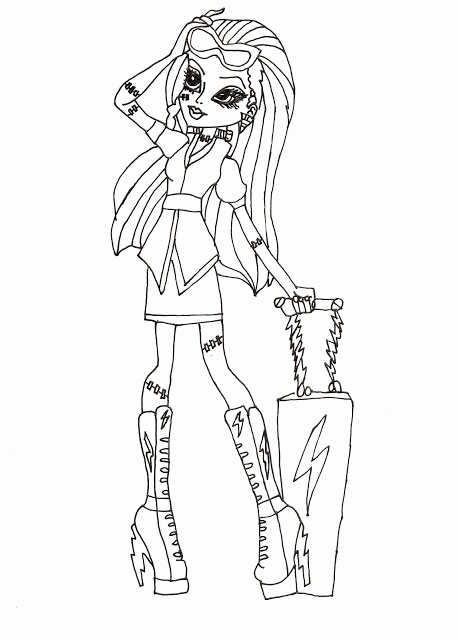 458x640 Monster High Wishes Coloring Pages Monster High Coloring Pages
