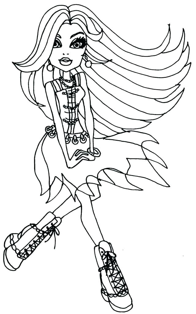 640x1024 Monster High Coloring Pages To Print For Free Baby Monster High