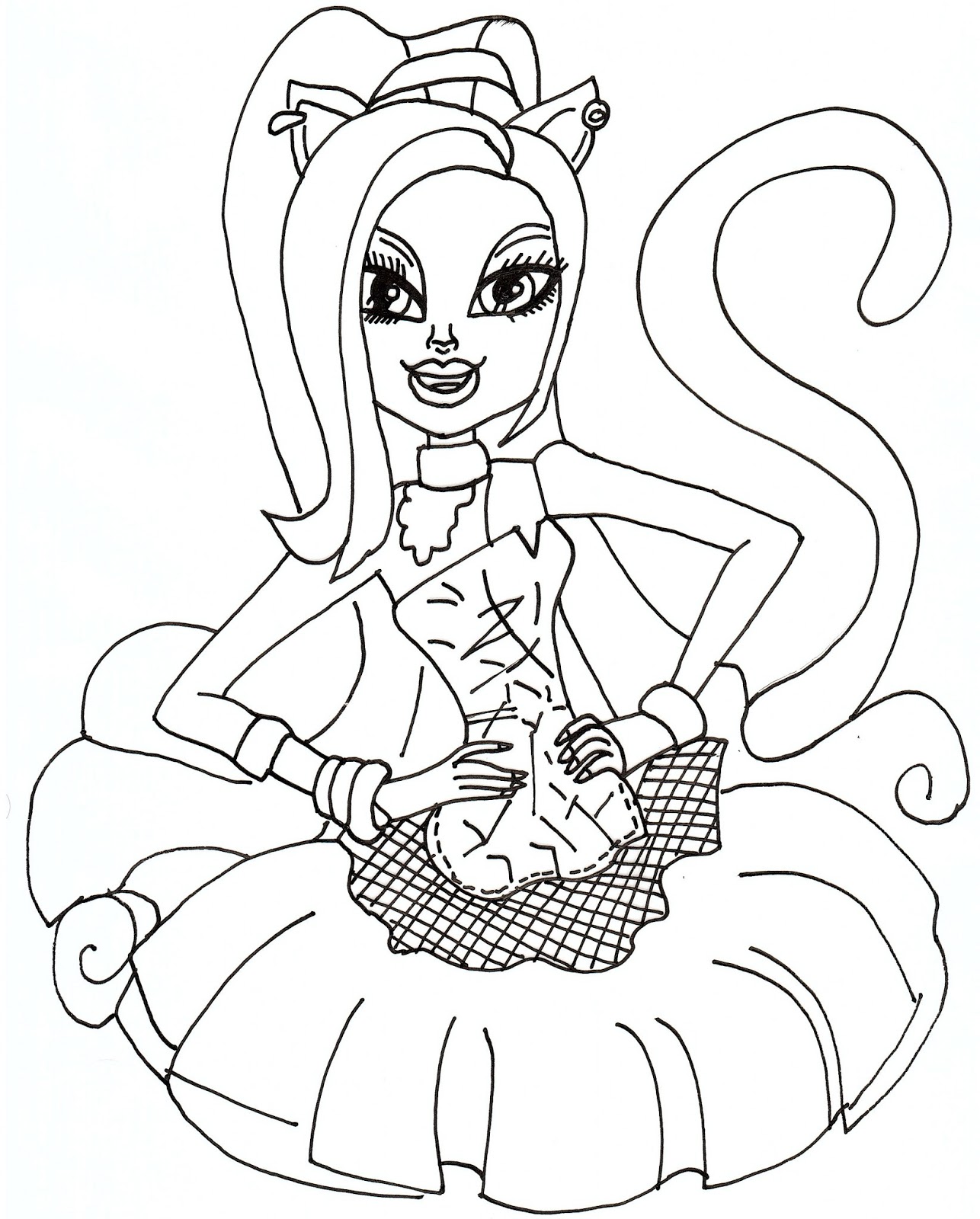 1286x1600 Obsession Coloring Pages Monster High Wishes Free Printable