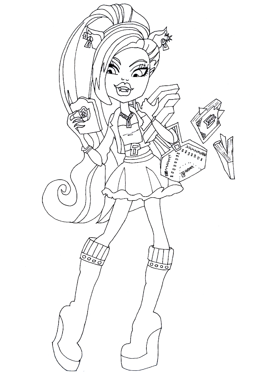 1131x1600 Obsession Coloring Pages Monster High Wishes Free Printable