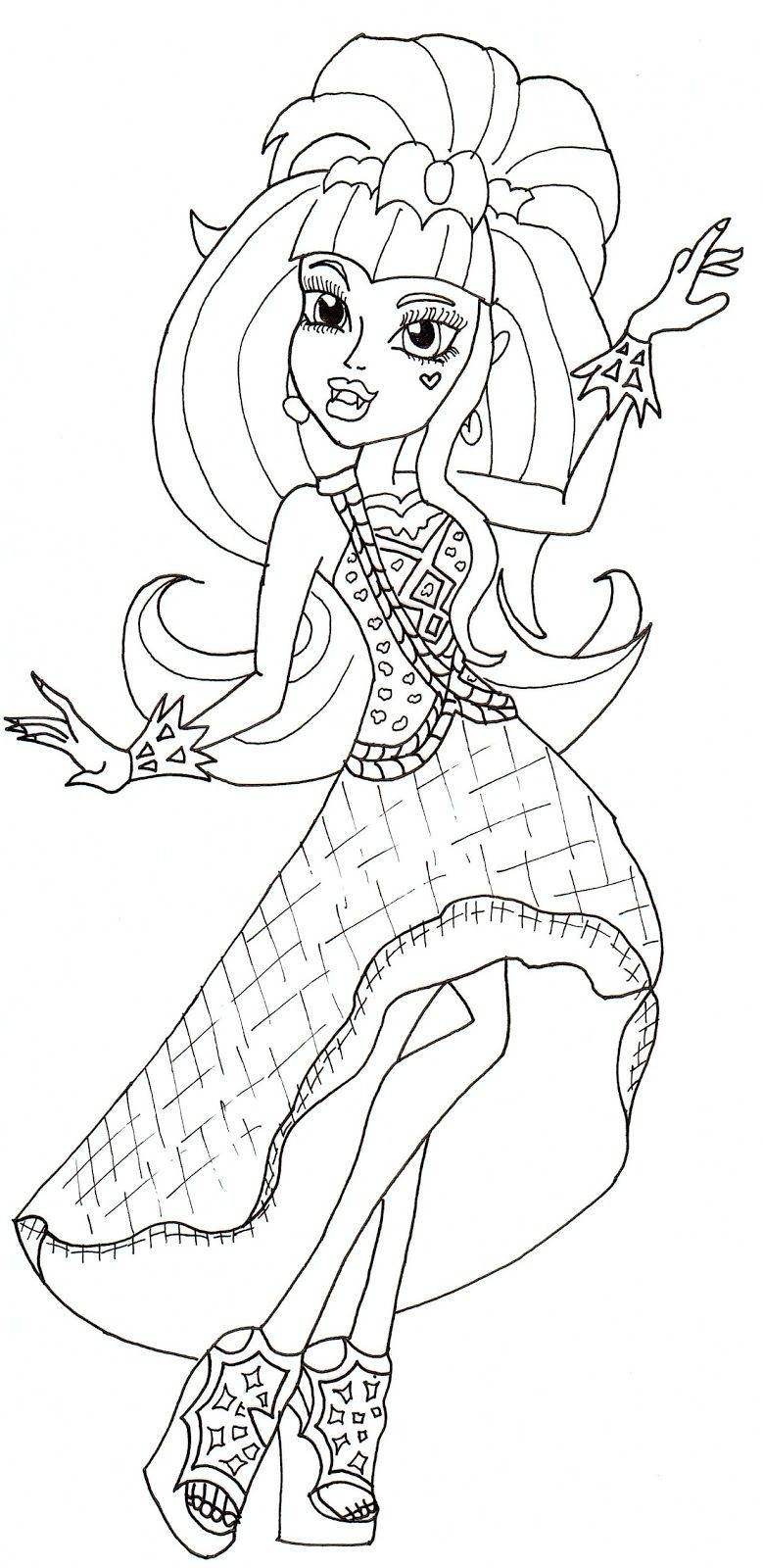 779x1600 Free Printable Monster High Coloring Pages Draculaura Wishes