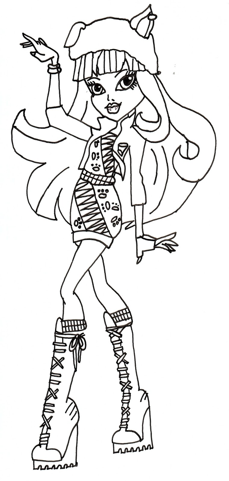761x1600 Monster High Wishes Coloring Pages