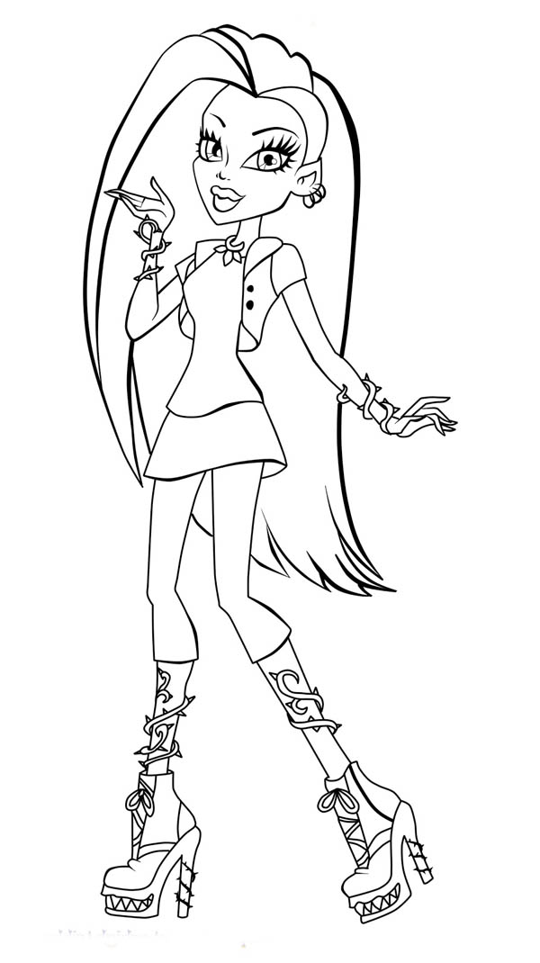 600x1070 How To Draw Monster High Character Coloring Page Color Luna