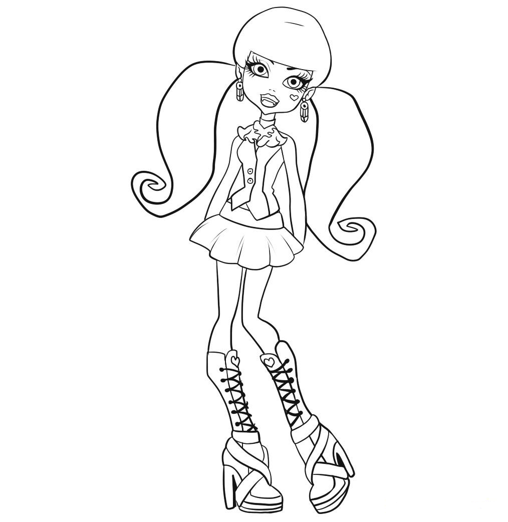 1014x1042 Inspiring Coloring Pages Of Monster High Chara