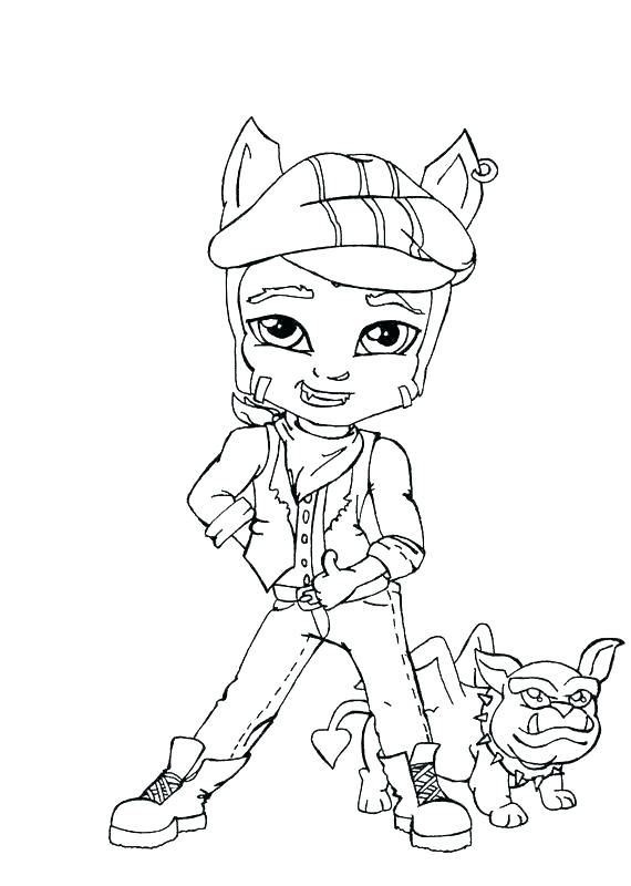 570x800 Monster High Coloring Page Blue Monster High Coloring Page Monster