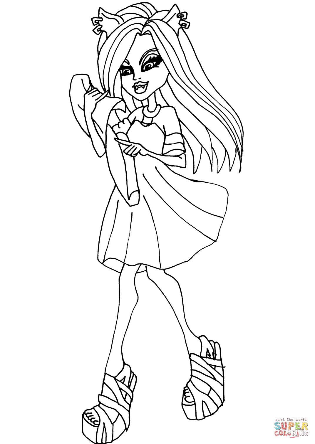 1072x1507 Monster High Clawdeen Super Coloring Color Monster High