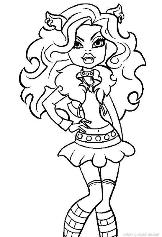 549x800 Monster High Clawdeen Wolf Coloring Pages Inspirasjon Til Huset
