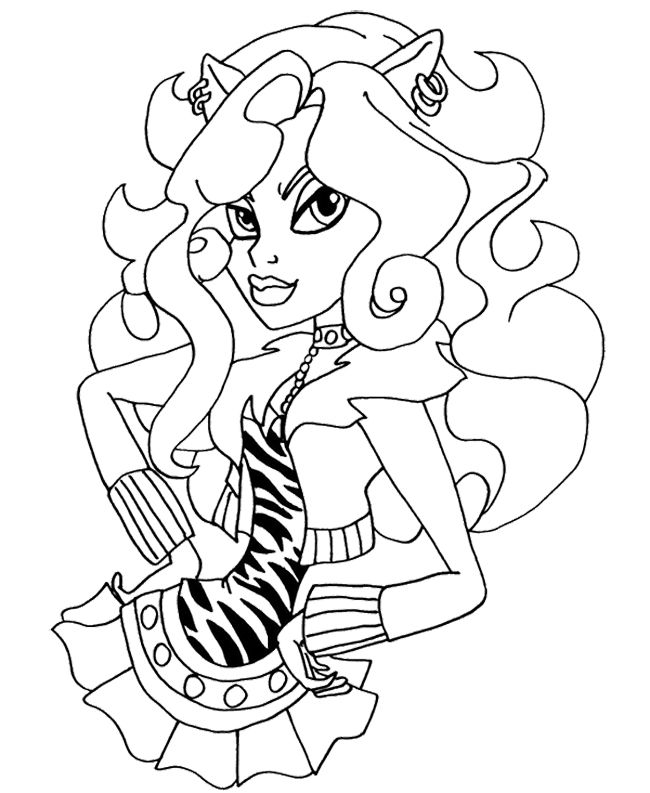 650x793 Monster High Coloring Pages Monster High Clawdeen Wolf Coloring