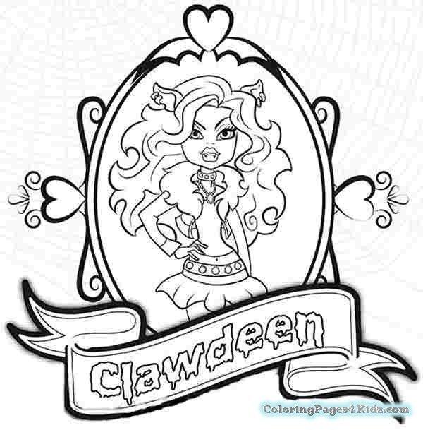 600x609 Monster High Coloring Pages Clawdeen Wolf Dawn Of The Dance