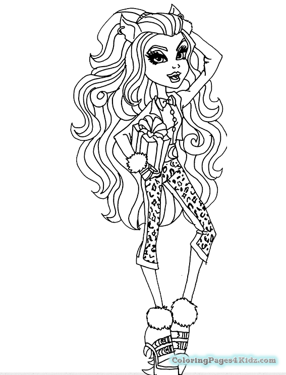567x743 Monster High Coloring Pages Clawdeen Wolf Dawn Of The Dance