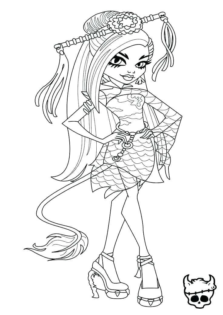 736x1041 Monster High Coloring Pages Clawdeen Wolf Monster High Coloring