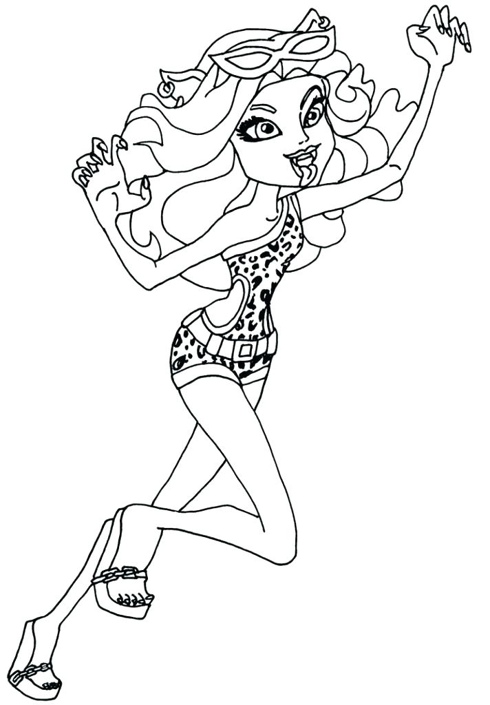 712x1024 Monster High Pets Coloring Pages Coloriage Clawdeen Wolf
