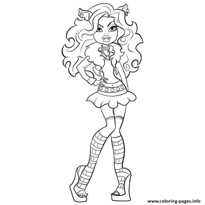 700x700 Print Monster High Clawdeen Wolf Coloring Pages Color