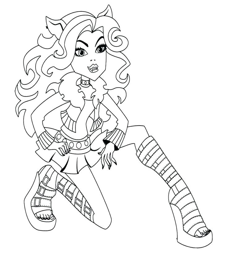 750x821 Monster High Clawdeen Coloring Pages
