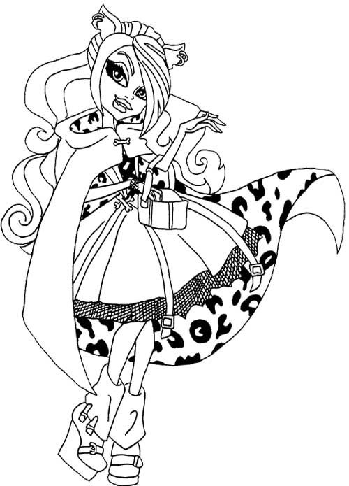 Welp Monster High Clawdeen Wolf Coloring Pages at GetDrawings | Free QI-56