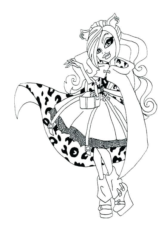 550x765 Clawdeen Wolf Coloring Pages Coloring Pages Monster High Coloring