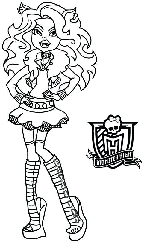 481x809 Clawdeen Wolf Coloring Pages Monster High Coloring Pages Monster