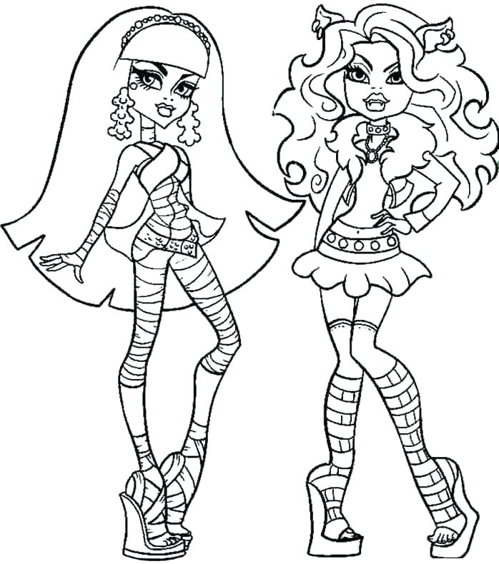 698x790 Clawdeen Wolf Coloring Pages Wolf Coloring Pages Free Monster High