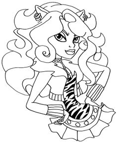 236x287 Clawdeen Wolf Monster High Coloring Page Coloring Pages