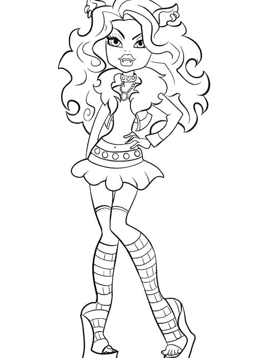 506x701 Monster High Clawdeen Colouring Pages Monster Color Page Monster
