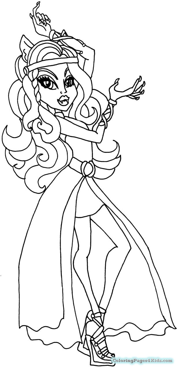 616x1272 Monster High Coloring Pages Clawdeen Wolf Coloring Pages For Kids