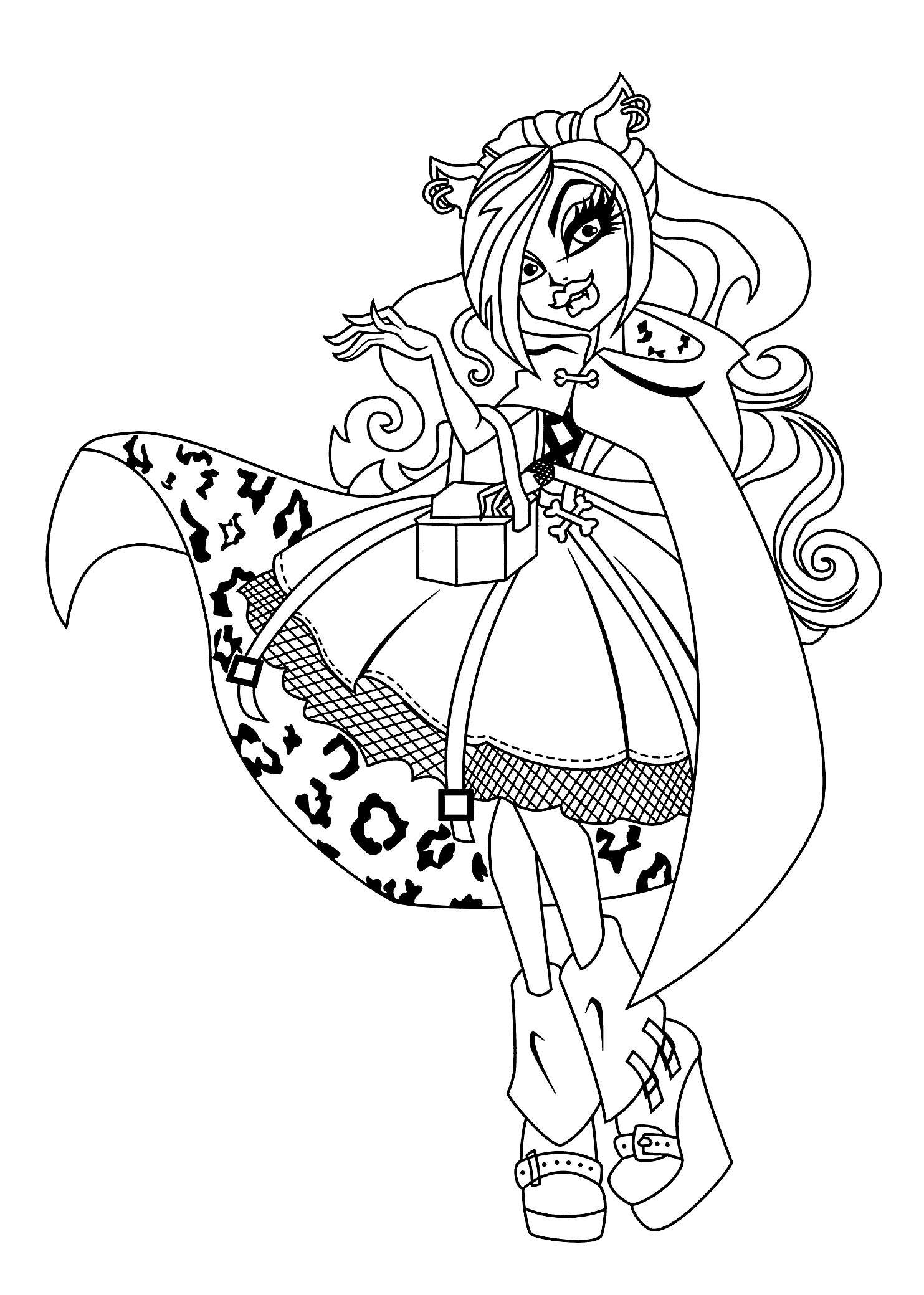 1483x2079 New Monster High Clawdeen Wolf Coloring Pages Leversetdujourfo