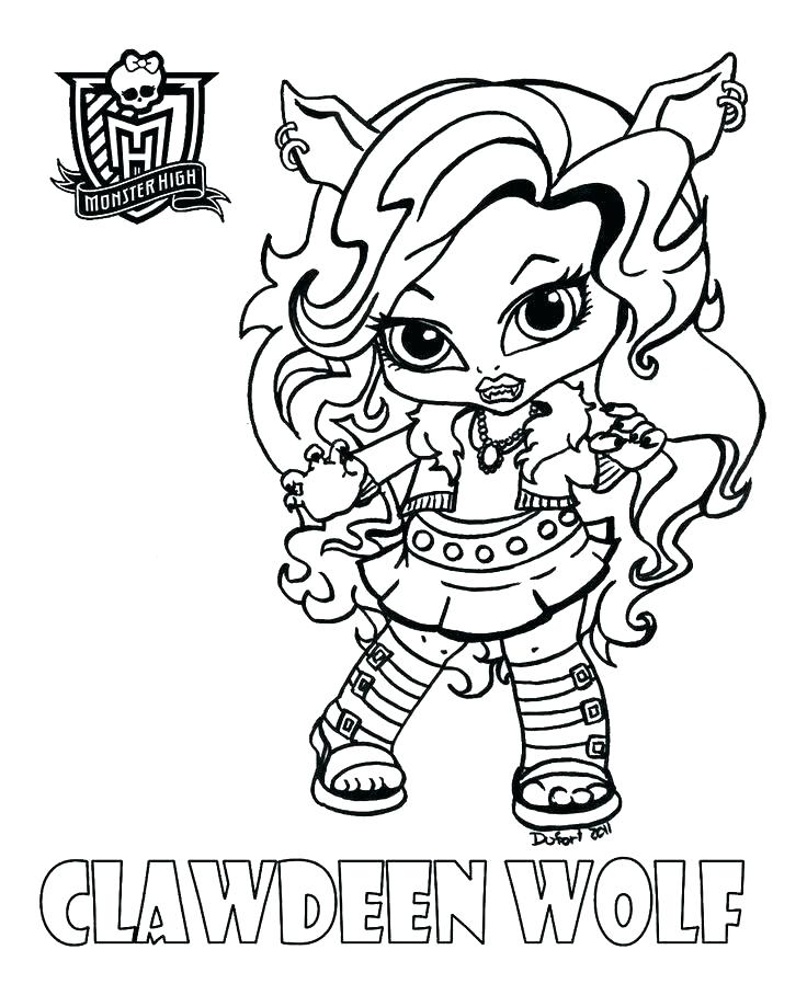 736x898 Monster High Clawdeen Wolf Coloring Pages Professional