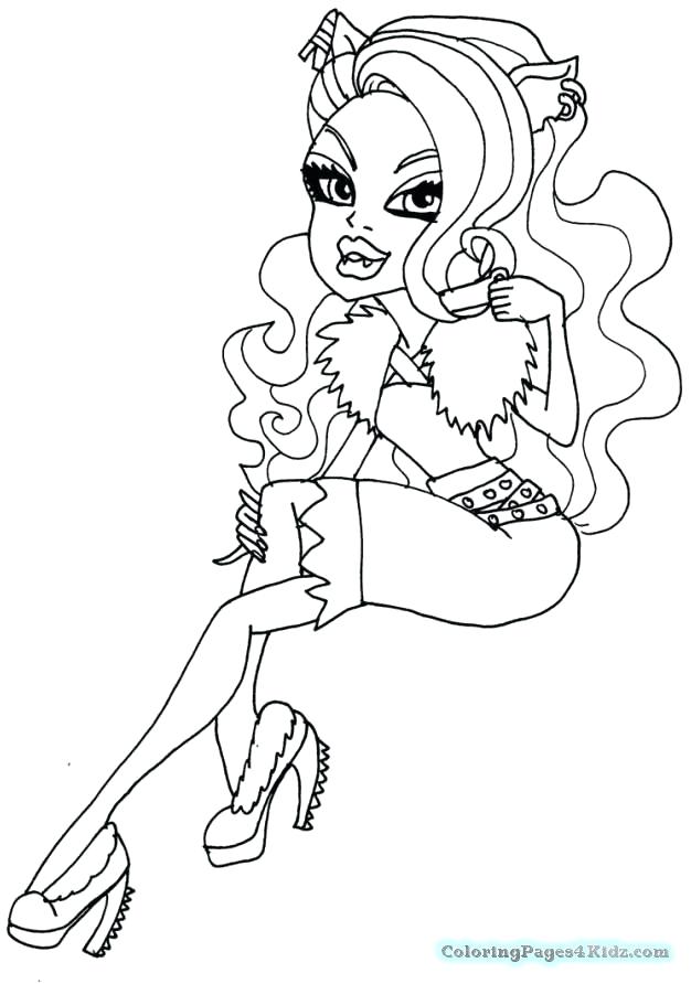 Monster High Clawdeen Wolf Coloring Pages at GetDrawings | Free download