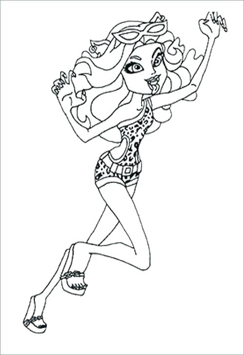 500x727 Clawdeen Wolf Coloring Page Monster High Coloring Pages Wolf Free
