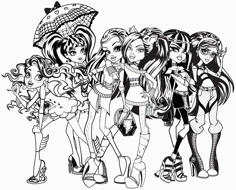 Monster High Coloring Pages at GetDrawings | Free download