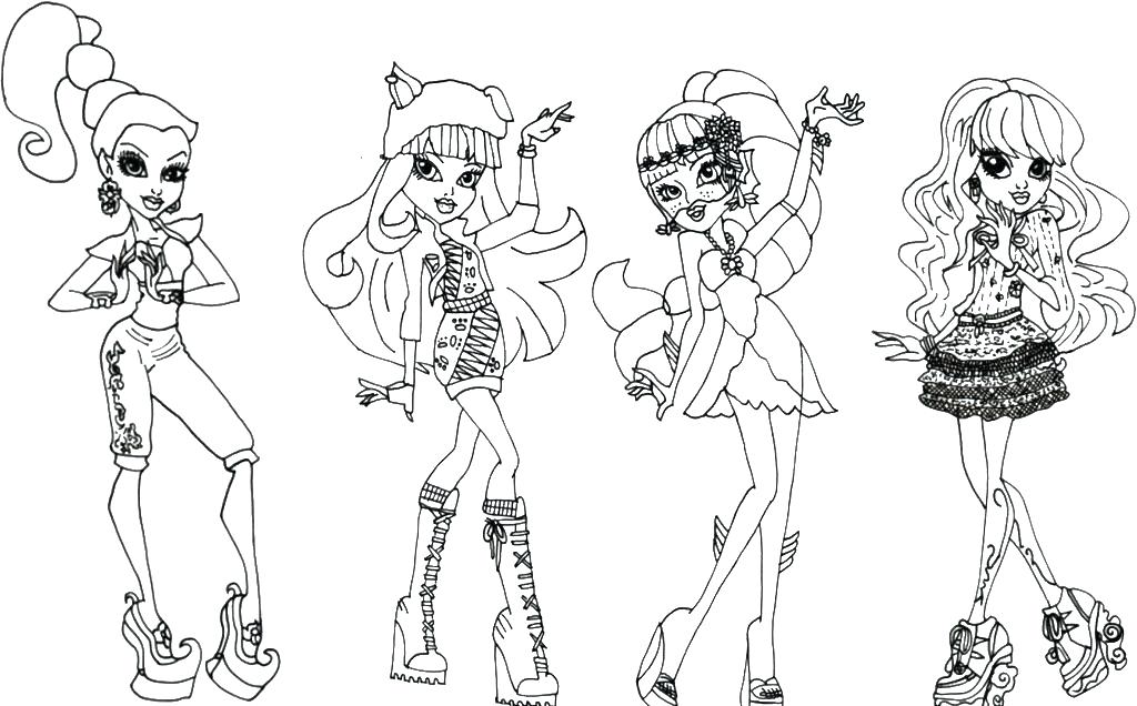 1024x636 Monster High Color Pages Coloring Pages For Girls Monster High