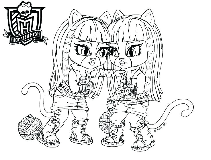 736x560 Monster High Coloring Pages All Characters Monster High Coloring