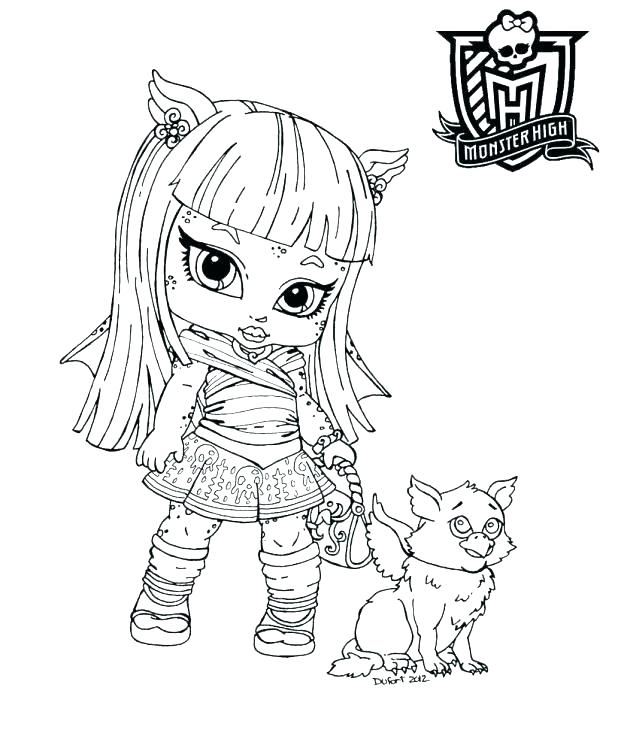 618x730 Monster High Coloring Pages All Characters Printable Free Ble F