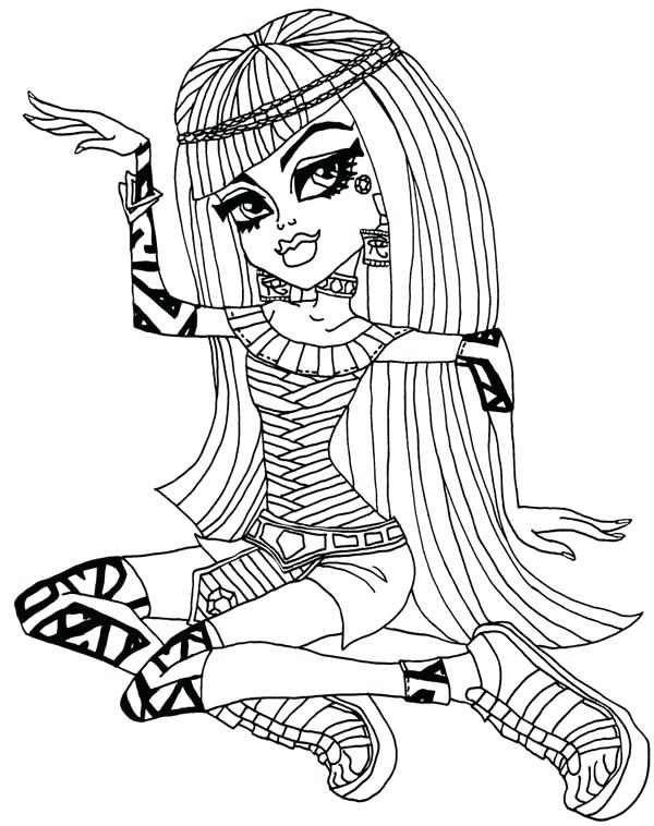 600x758 Monster High Coloring Pages From Monster High Coloring Page