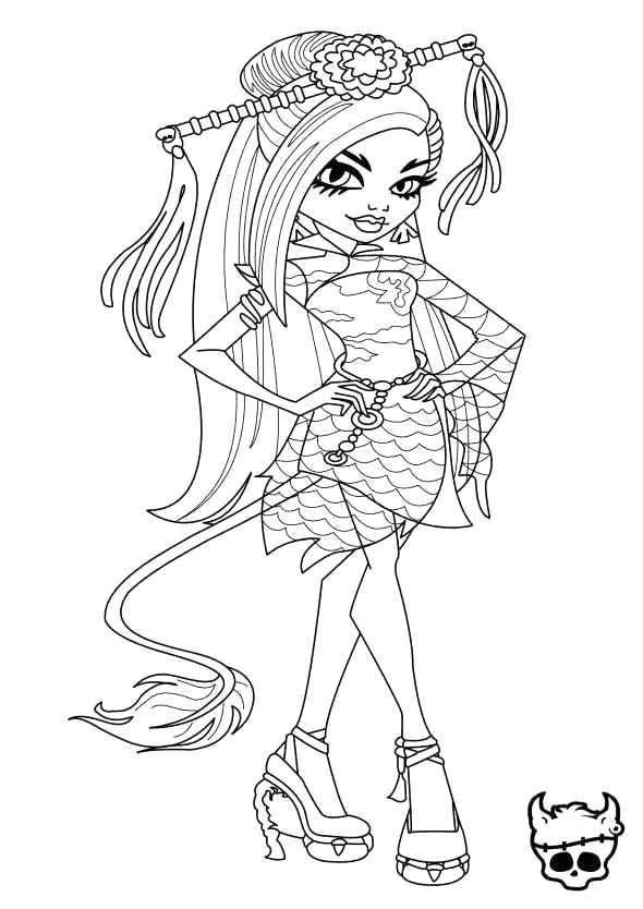590x834 Moster High Coloring Pages Monster High Printable Coloring Pages