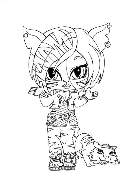 560x750 Monster High Coloring Pages To Print Toralei Stripe Anime Games