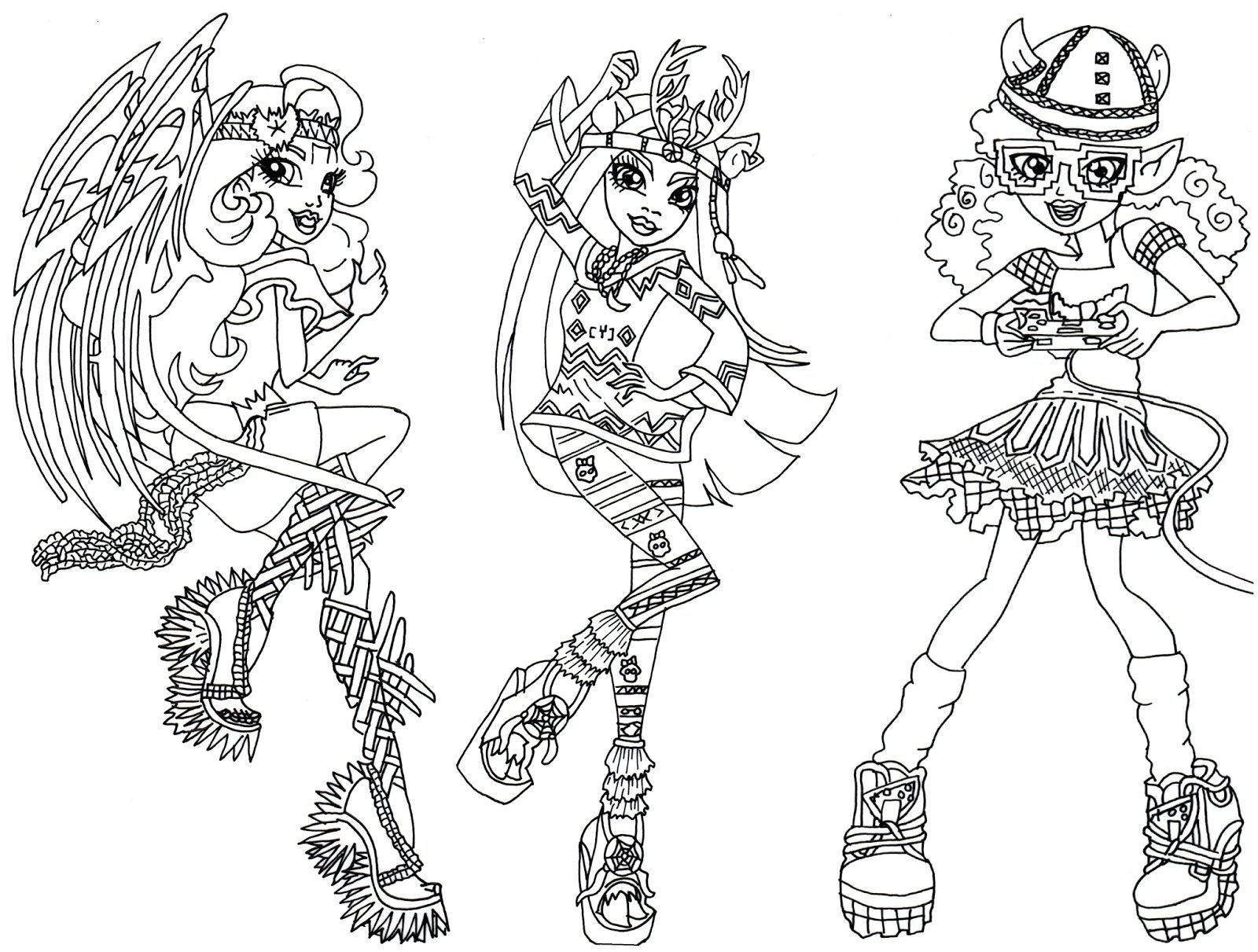 1600x1211 Inspiring Monster High Coloring Pages Copy All Characters
